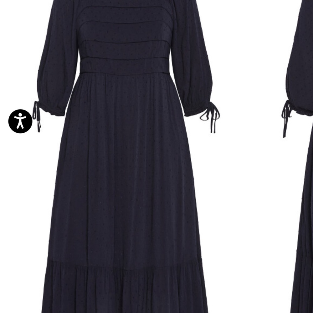 City Chic Navy Blue Square Neck midi dress